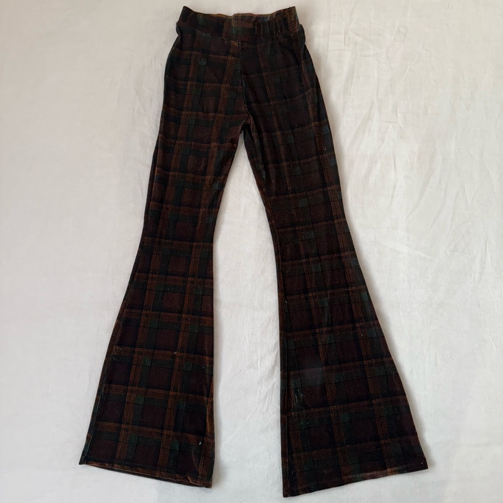 Zara Plaid Wide Leg Pants